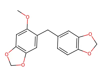 5-[(2H-1,3-Benzodioxol-5-yl)methyl]-6-methoxy-2H-1,3-benzodioxole structure