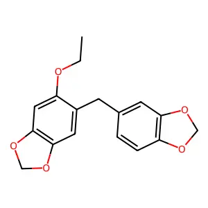 5-[(2H-1,3-Benzodioxol-5-yl)methyl]-6-ethoxy-2H-1,3-benzodioxole structure