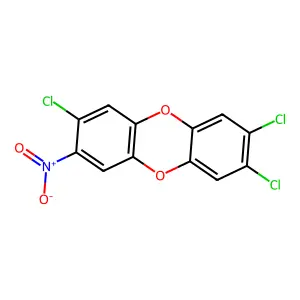2,3,7-Trichloro-8-nitrodibenzo(b,e)(1,4)dioxin structure
