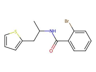 2-Bromo-N-(1-(thiophen-2-yl)propan-2-yl)benzamide structure