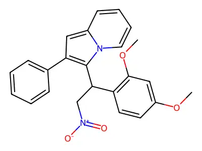 3-[1-(2,4-Dimethoxyphenyl)-2-nitroethyl]-2-phenylindolizine structure