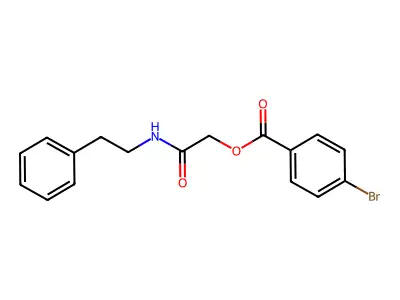 [(2-Phenylethyl)carbamoyl]methyl 4-bromobenzoate structure