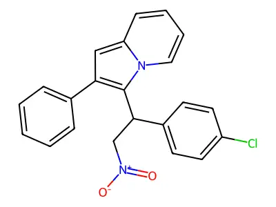 3-[1-(4-Chlorophenyl)-2-nitroethyl]-2-phenylindolizine structure
