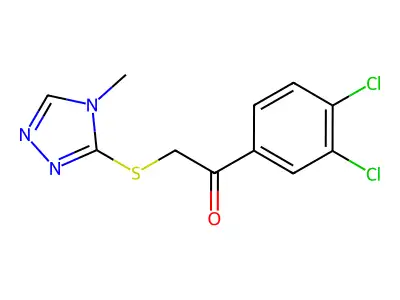 1-(3,4-Dichlorophenyl)-2-[(4-methyl-1,2,4-triazol-3-yl)sulfanyl]ethanone structure