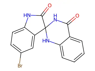 5-bromo-1'H-spiro[indole-3,2'-quinazoline]-2,4'(1H,3'H)-dione structure