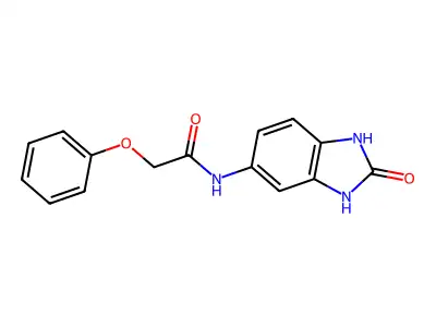N-(2-oxo-1,3-dihydrobenzimidazol-5-yl)-2-phenoxyacetamide structure