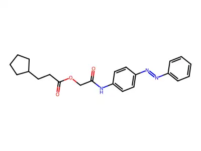[2-oxo-2-(4-phenyldiazenylanilino)ethyl] 3-cyclopentylpropanoate structure