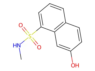 7-Hydroxy-N-methylnaphthalene-1-sulphonamide structure