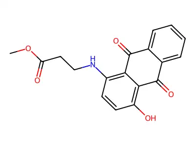 beta-Alanine, N-(9,10-dihydro-4-hydroxy-9,10-dioxo-1-anthracenyl)-, methyl ester structure