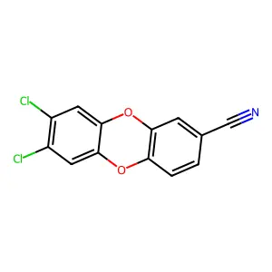 Dibenzo(b,e)(1,4)dioxin-2-carbonitrile, 7,8-dichloro- structure