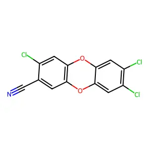 Dibenzo(b,e)(1,4)dioxin-2-carbonitrile, 3,7,8-trichloro- structure