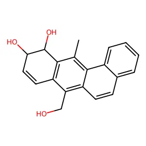 10,11-Dihydro-7-(hydroxymethyl)-12-methyl-benz(a)anthracene-10,11-diol, trans- structure