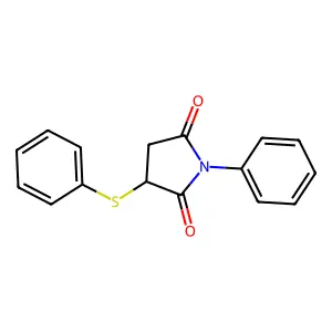 2,5-Pyrrolidinedione, 1-phenyl-3-(phenylthio)- structure