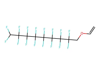 1,1,2,2,3,3,4,4,5,5,6,6,7,7,8,8-Hexadecafluoro-9-(vinyloxy)nonane structure