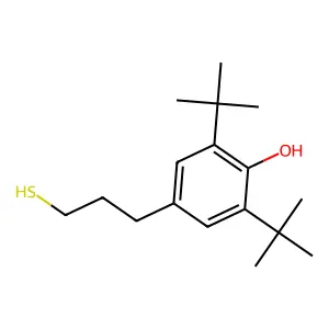 2,6-Ditert-butyl-4-(3-sulfanylpropyl)phenol structure
