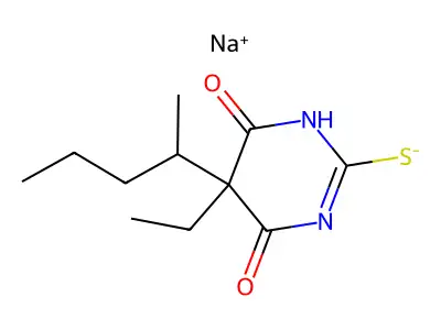 Thiopental structure