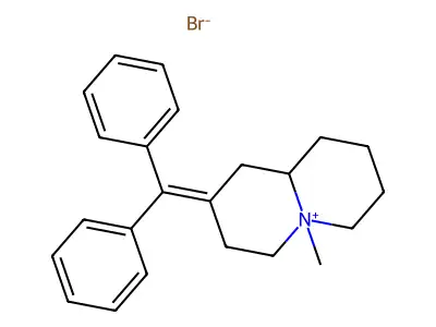 2-(Diphenylmethylidene)-5-methyloctahydro-2H-quinolizin-5-ium bromide structure