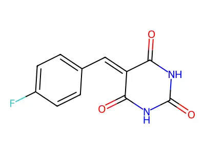5-[(4-Fluorophenyl)methylidene]-1,3-diazinane-2,4,6-trione structure