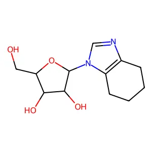 2-(Hydroxymethyl)-5-(4,5,6,7-tetrahydrobenzimidazol-1-yl)oxolane-3,4-diol structure