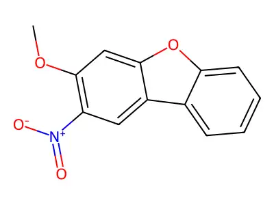 3-Methoxy-2-nitrodibenzofuran structure