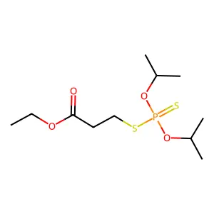 Propanoic acid, 3-((bis(1-methylethoxy)phosphinothioyl)thio)-, ethyl ester structure