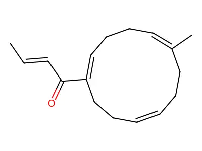 2-Buten-1-one, 1-[methyl-1,5,9(or 2,6,10)-cyclododecatrien-1-yl]- structure