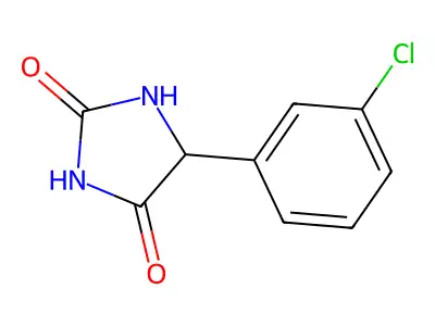 5-(3-chlorophenyl)imidazolidine-2,4-dione structure