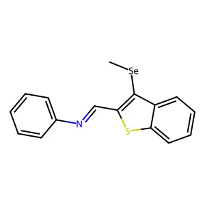 (3-Methylseleno-2-benzo[b]thienylidene)aniline structure