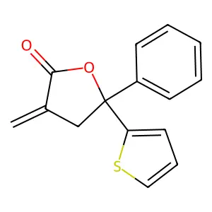 3-Methylidene-5-phenyl-5-(thiophen-2-yl)oxolan-2-one structure