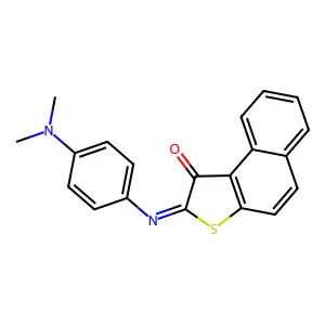 (Z)-2-((4-(dimethylamino)phenyl)imino)naphtho[2,1-b]thiophen-1(2H)-one structure
