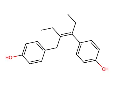 1,2-Diethyl-1,3-bis(p-hydroxyphenyl)-1-propene structure