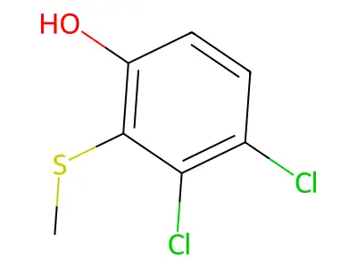 3,4-Dichloro-2-(methylsulfanyl)phenol structure