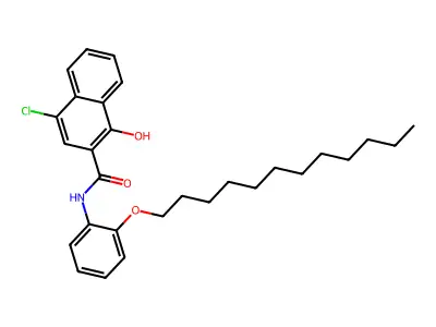 4-Chloro-N-[2-(dodecyloxy)phenyl]-1-hydroxynaphthalene-2-carboxamide structure