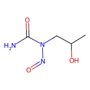 N-(2-hydroxypropyl)-N-nitrosourea structure