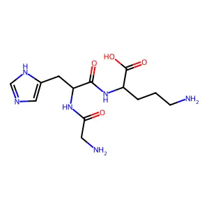 N2-(N-Glycyl-L-histidyl)-L-ornithine structure