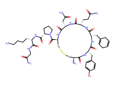 Vasopressin, (3-(1,4-cyclohexadienyl)ala-8-lys)- structure