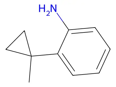 2-(1-Methylcyclopropyl)aniline structure