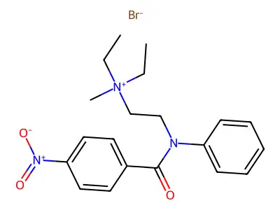 Ammonium, diethylmethyl(2-(p-nitro-N-phenylbenzamido)ethyl)-, bromide structure