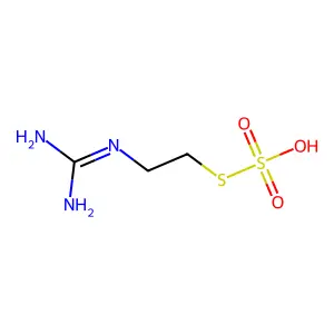 S-(2-Carbamimidamidoethyl) hydrogen sulfurothioate structure