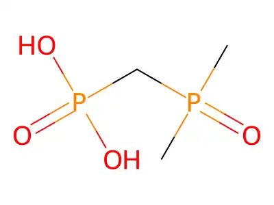 [(Dimethylphosphinoyl)methyl]phosphonic acid structure