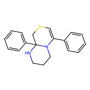 6,9a-Diphenyl-1,2,3,4,9,9a-hexahydropyrimido(2,1-c)(1,4)thiazine structure