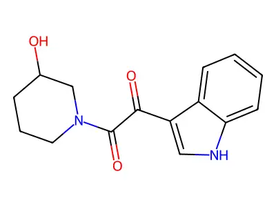 1-(3-Hydroxypiperidin-1-yl)-2-(1H-indol-3-yl)ethane-1,2-dione structure