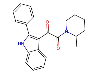 1-(2-Methylpiperidin-1-yl)-2-(2-phenyl-1H-indol-3-yl)ethane-1,2-dione structure