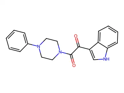 Piperazine, 1-(1H-indol-3-yloxoacetyl)-4-phenyl- structure