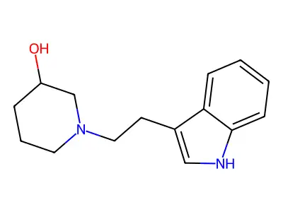 3-Piperidinol, 1-(2-(1H-indol-3-yl)ethyl)- structure