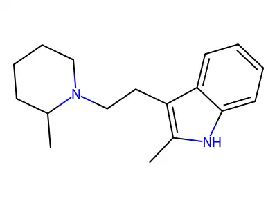 1H-Indole, 2-methyl-3-(2-(2-methyl-1-piperidinyl)ethyl)- structure