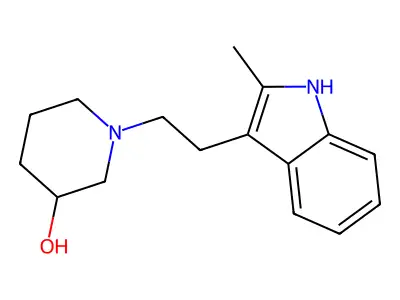 3-Piperidinol, 1-(2-(2-methyl-1H-indol-3-yl)ethyl)- structure