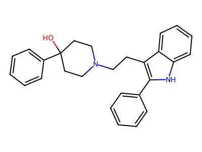 4-Piperidinol, 4-phenyl-1-(2-(2-phenyl-1H-indol-3-yl)ethyl)- structure