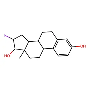 Estra-1,3,5(10)-triene-3,17-diol, 16-iodo-, (16alpha,17beta)- structure