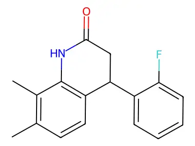 4-(2-fluorophenyl)-7,8-dimethyl-3,4-dihydroquinolin-2(1H)-one structure